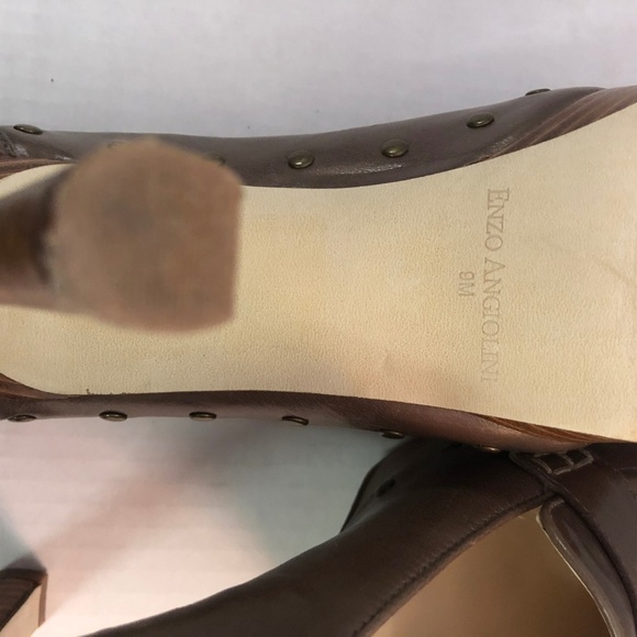 Enzo Angiolini Balinia Brown Leather Platform Heel - Picture 7 of 7